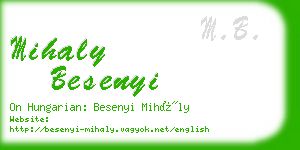 mihaly besenyi business card